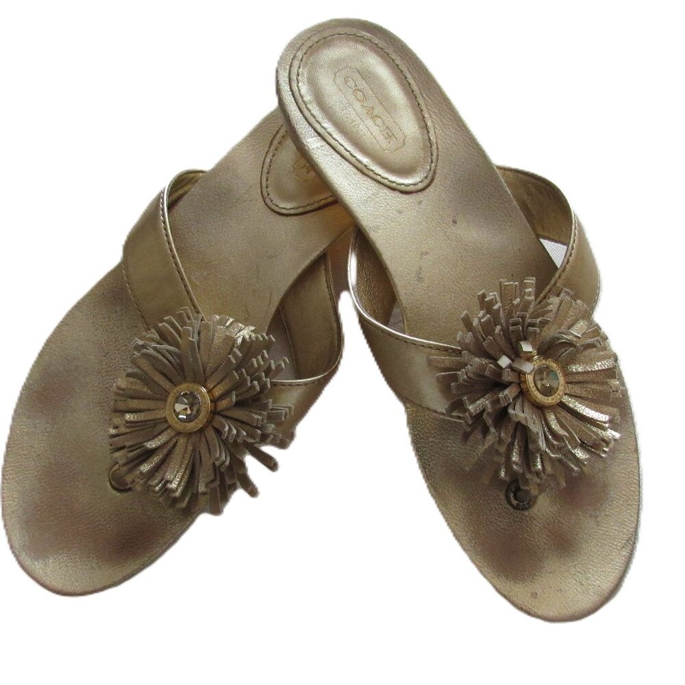 Gold Coach Sandals Size 6B